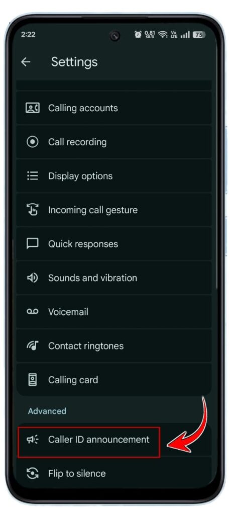 Call Aane Par Name Bolne Wala Setting