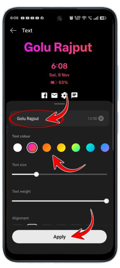 Lock Screen Me Name kaise Likhe 2025
