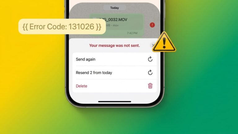 How to Fix WhatsApp Error 131026 (Message Not Delivered)