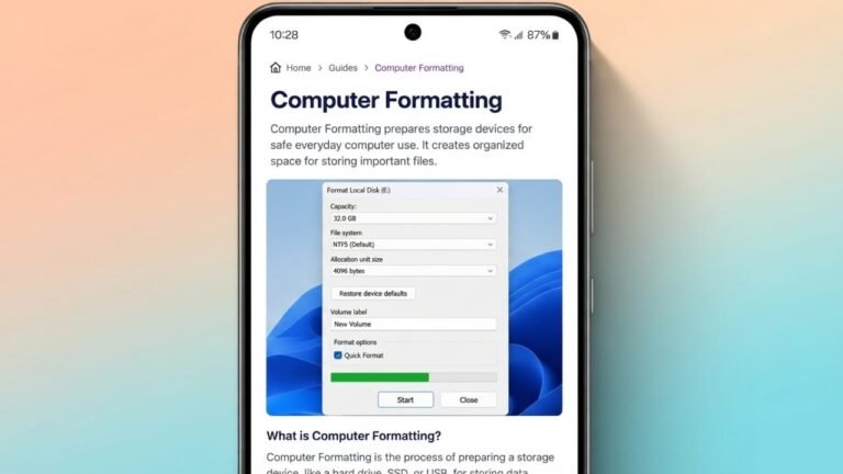 Computer Formatting: Meaning, Types, and Why It Matters