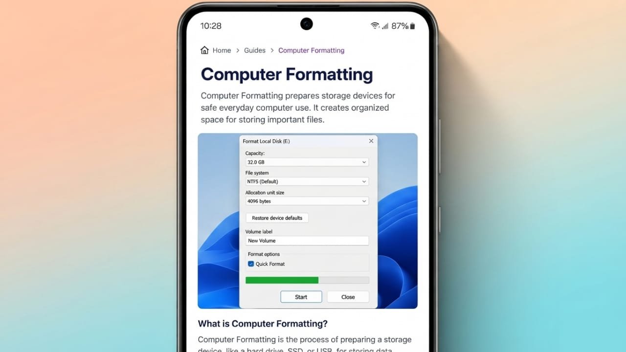 Computer Formatting: Meaning, Types, and Why It Matters