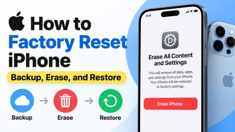 How to Factory Reset an iPhone: Backup, Erase, and Restore