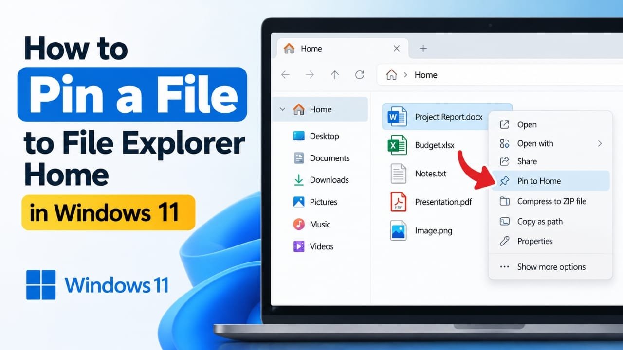 How to Pin a File to File Explorer Home in Windows 11