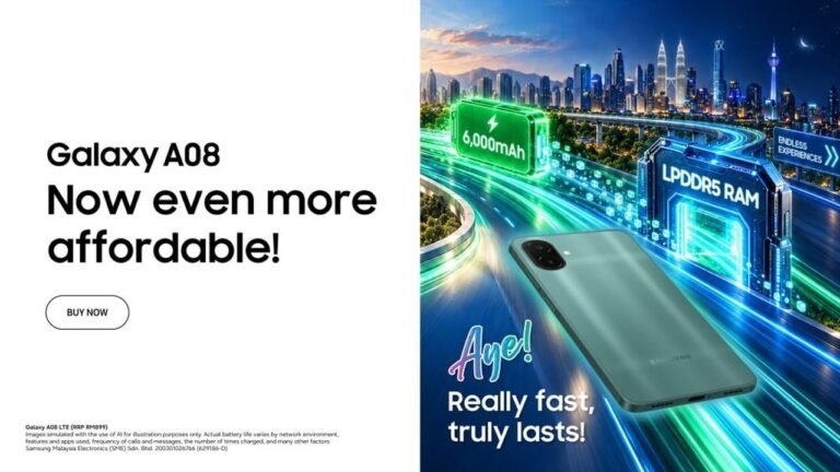 Samsung Galaxy A08 Launched With 6,000mAh Battery and Six Years of Updates