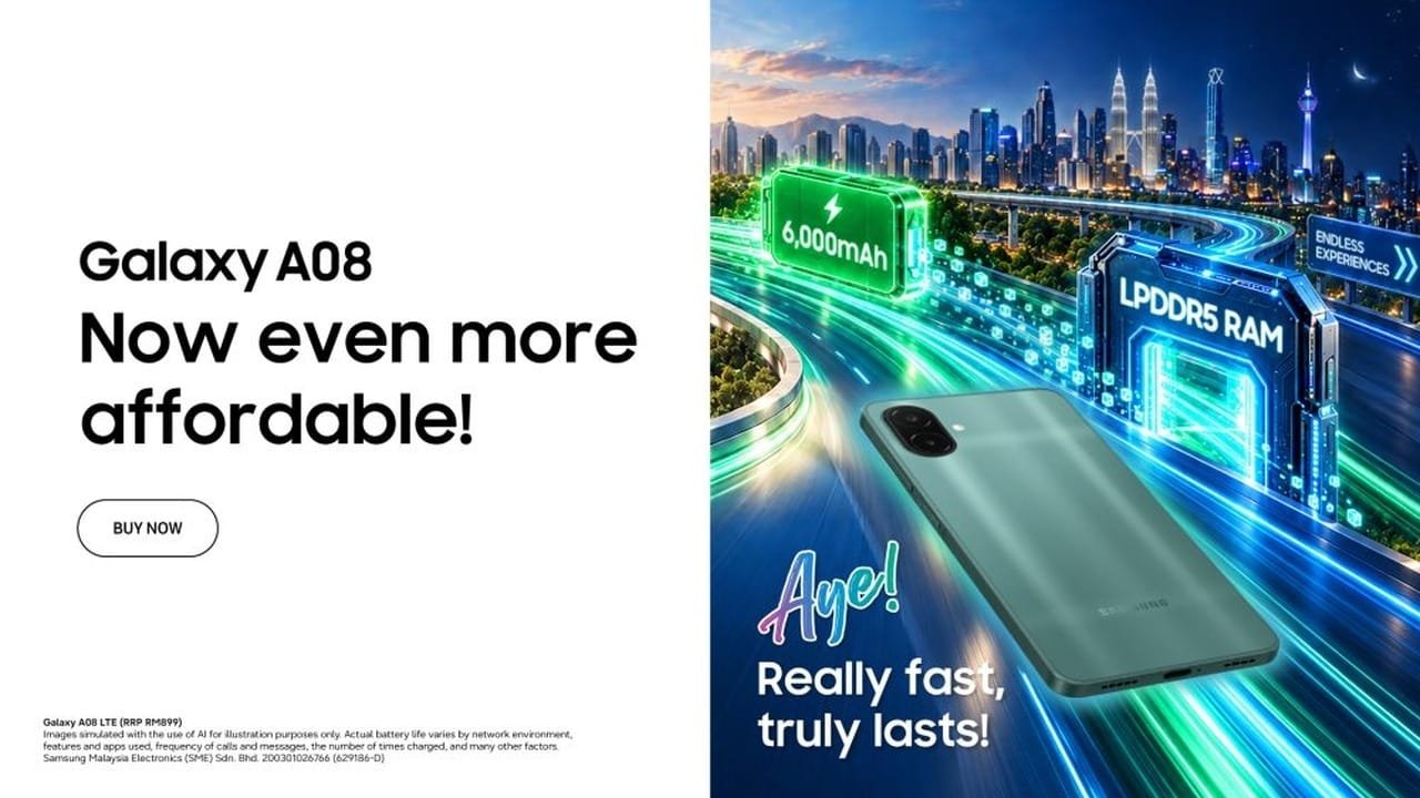 Samsung Galaxy A08 Launched With 6,000mAh Battery and Six Years of Updates