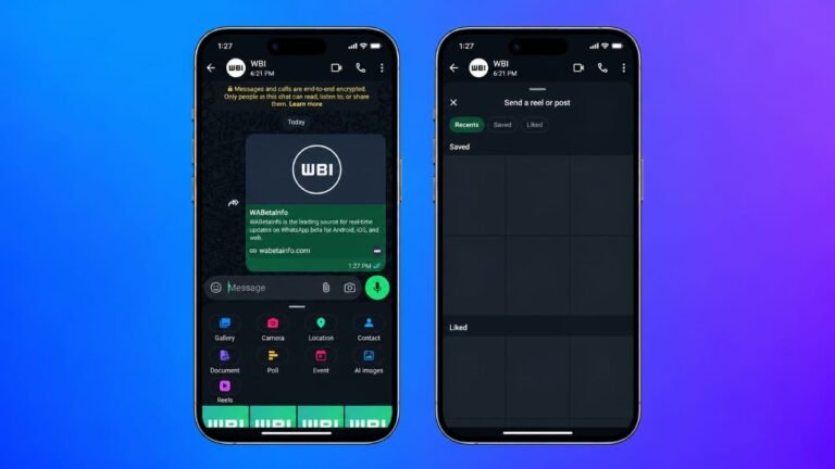 WhatsApp Tests Instagram Reels Sharing Shortcut and Scheduled Messages on Android