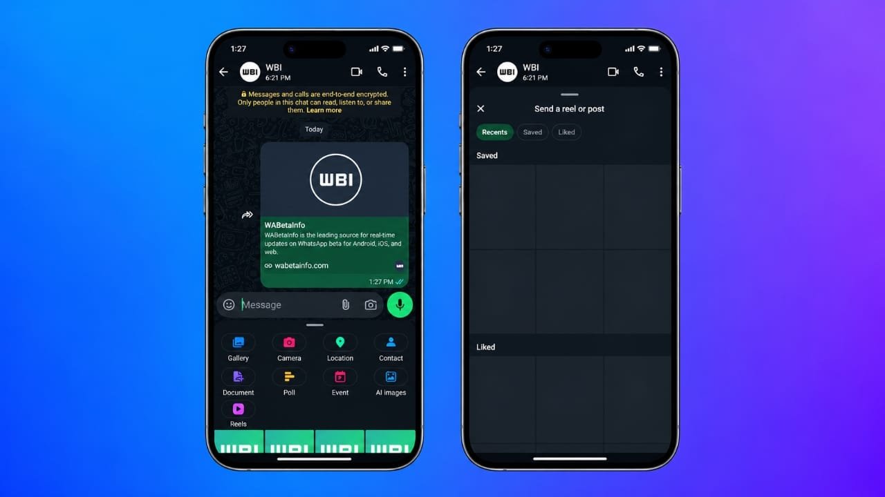 WhatsApp Tests Instagram Reels Sharing Shortcut and Scheduled Messages on Android