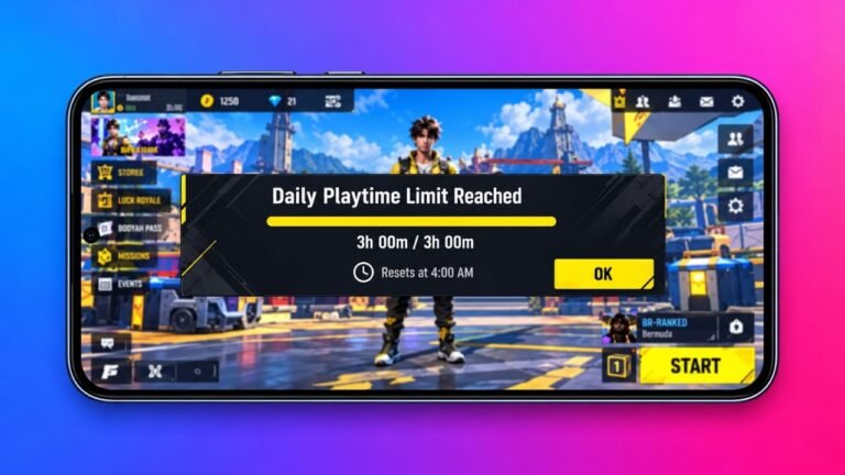 Free Fire India Playtime Limit, OTP Verification and Spending Rules Explained